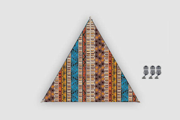 Verbindbares Sonnensegel TC-Zip-Canvas Afrika Design