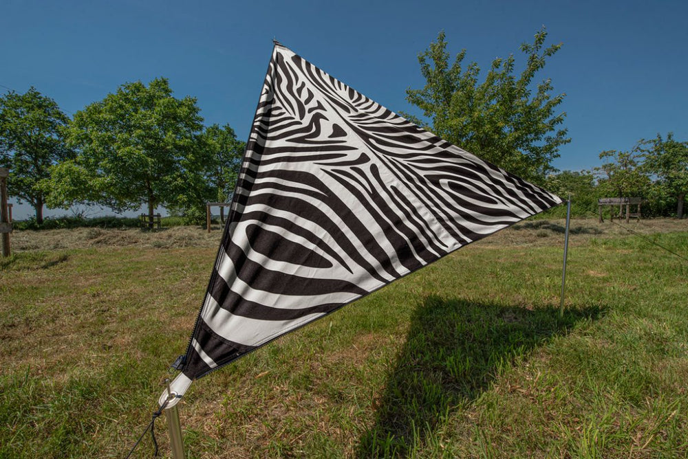 Verbindbares Sonnensegel TC-Zip-Canvas Zebra Druck