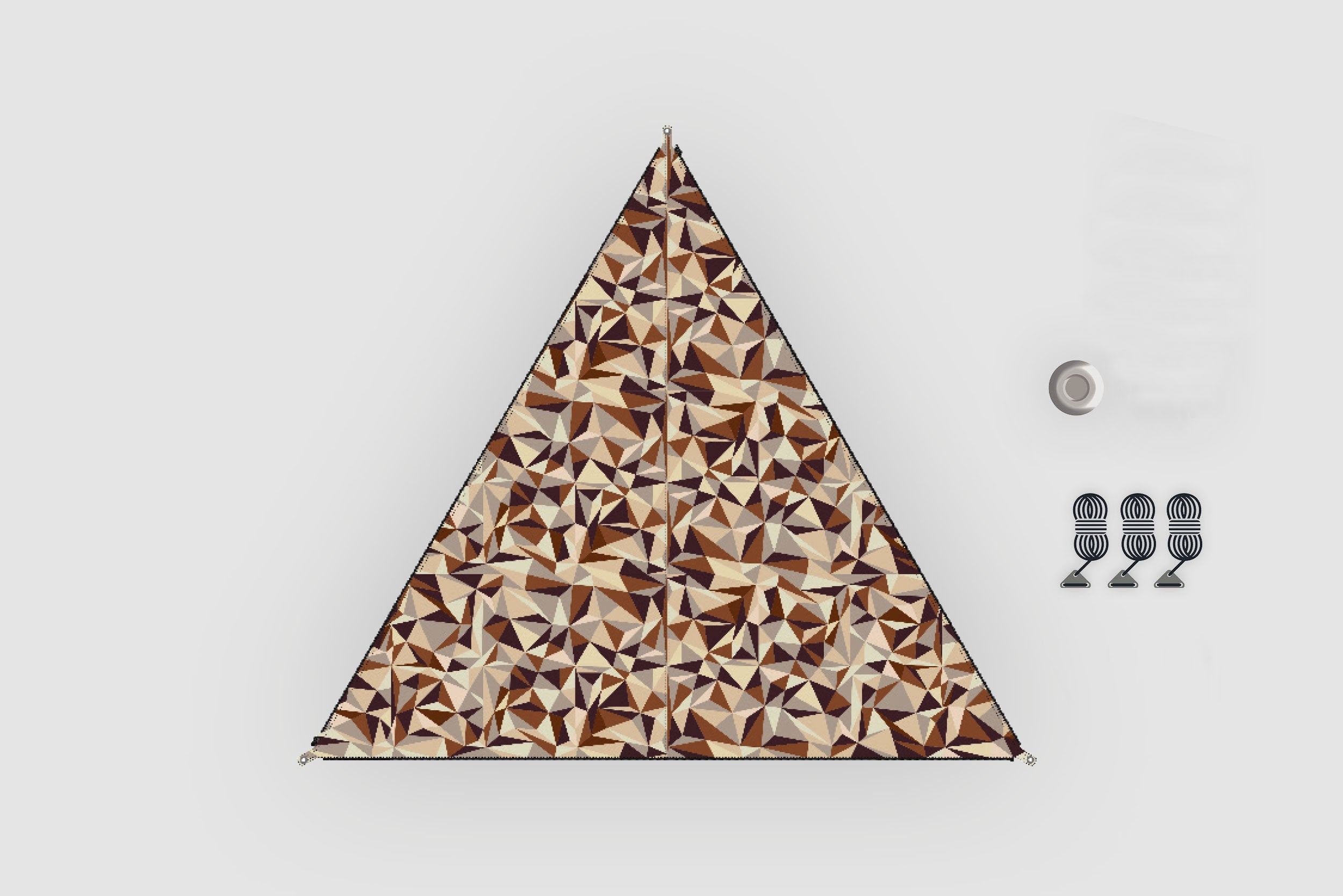 Verbindbares Sonnensegel „TC-Zip-Canvas Single“ Nature Design Earth